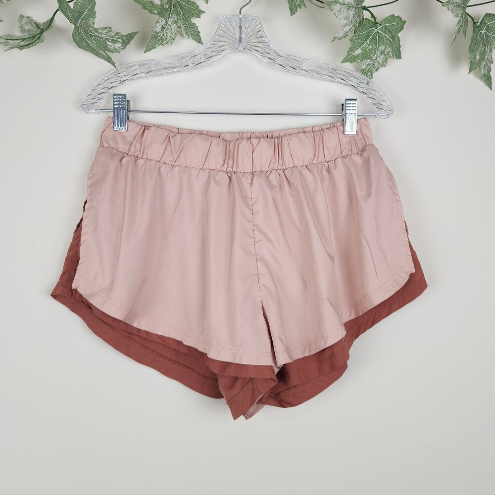 Free People Movement Size M Run For It Shorts In Rusted Coral Combo with Pockets